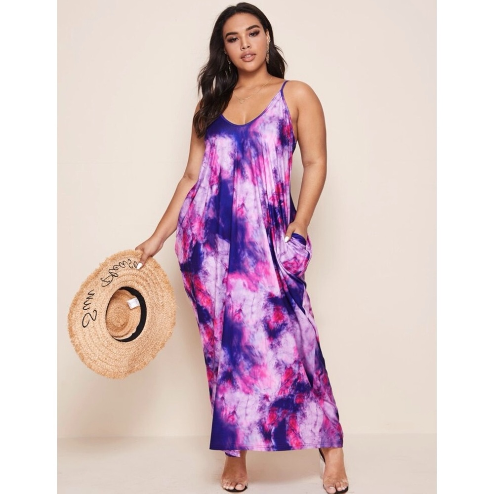 SHEIN Tie Dye Maxi Dress